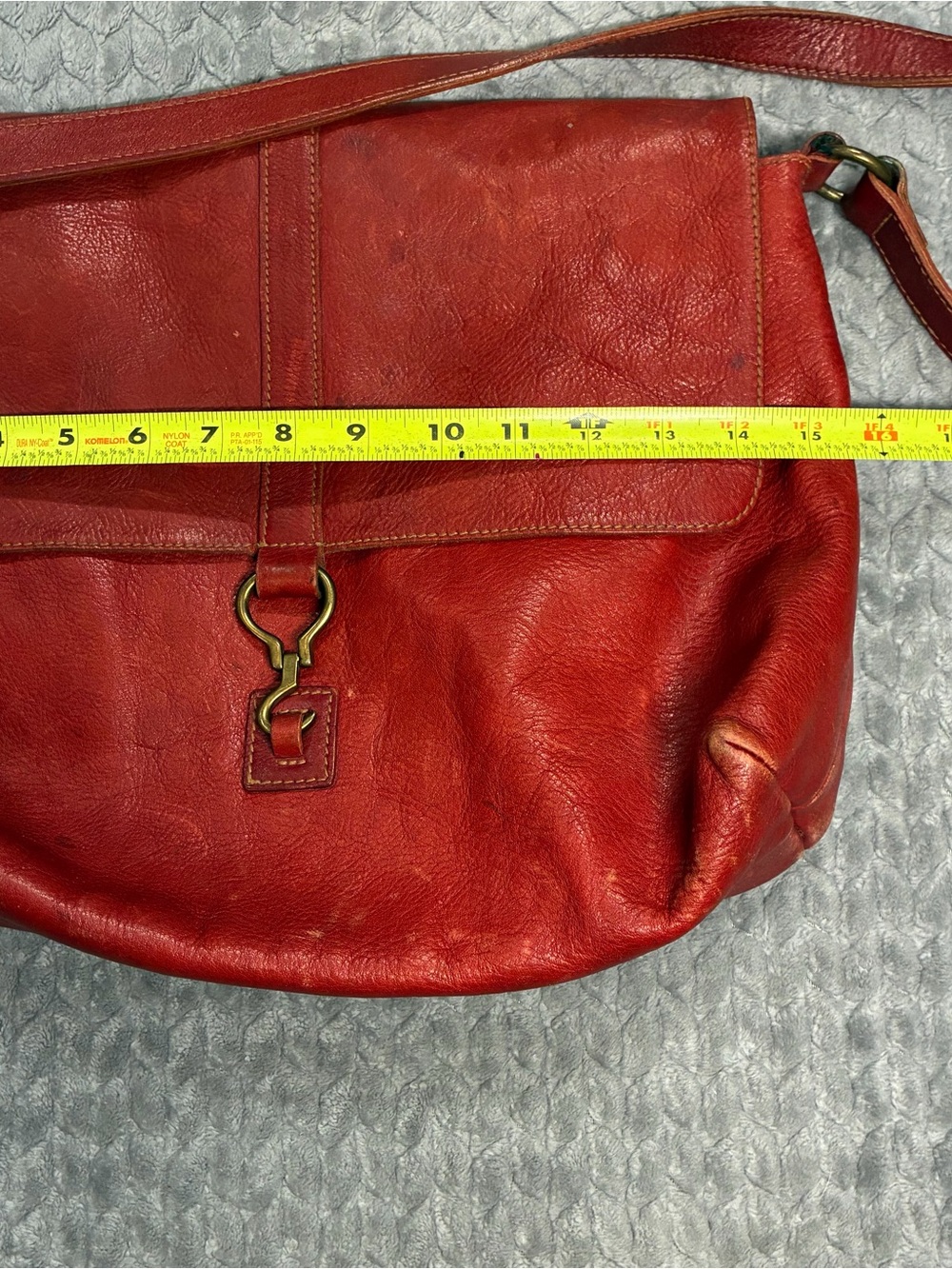 Ralph Lauren Red Leather Flap Shoulder Bag - Picture 8 of 9